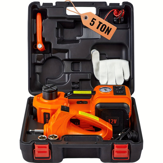 Electric Car Jack – 5 Ton (11023 lbs) Hydraulic Lift with Electric Impact Wrench